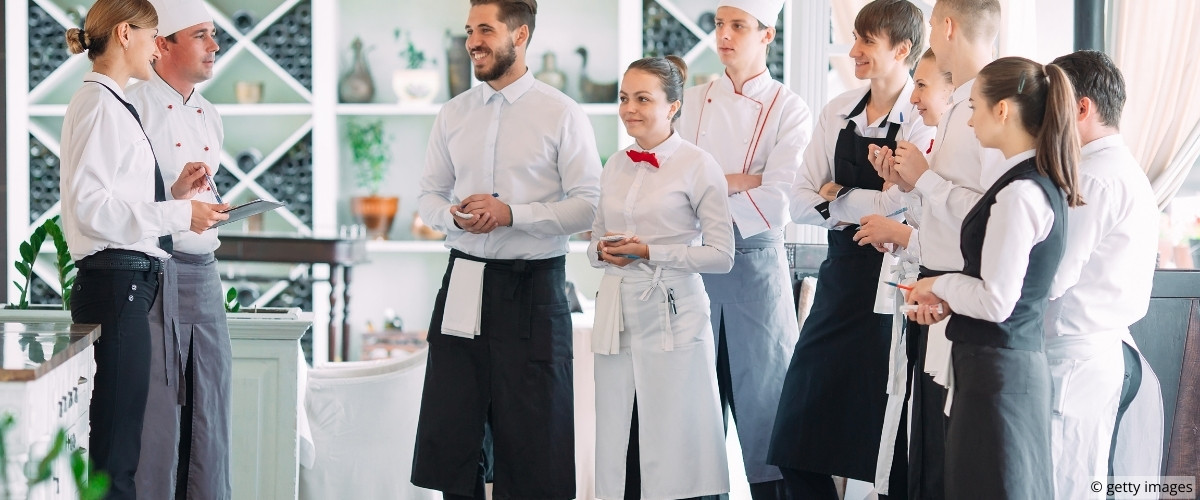 Fine dining service in motion